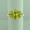 Sterling Silver Lime Green CZ Ring -0