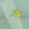Sterling Silver Lime Green CZ Ring -46