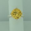 Sterling Silver Canary yellow CZ Ring-0