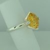 Sterling Silver Canary yellow CZ Ring-132