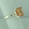 Sterling Silver Champagne CZ Ring -100
