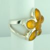 Sterling Silver Amber Ring -58