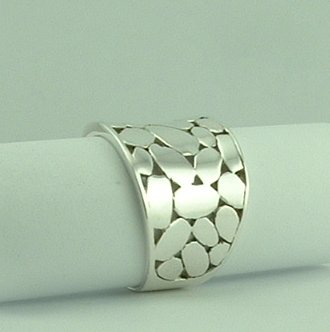 Sterling Silver Boulder design Ring -178