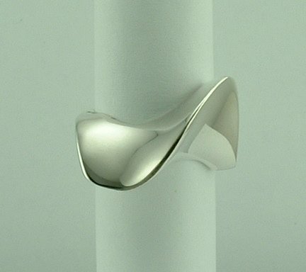 Sterling Silver Crossover Ring by Pistachio-0