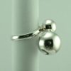 Sterling Silver Crossover Ball Ring -188