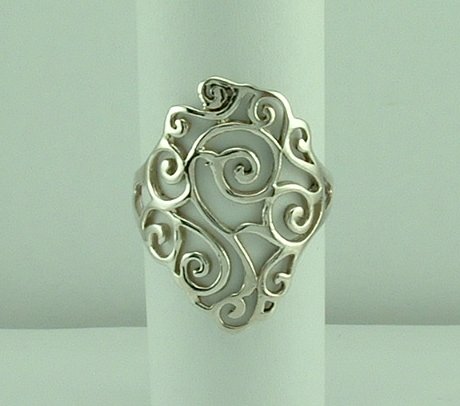 Sterling Silver Filigree Ring-0