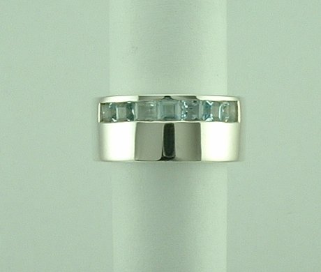 Sterling Silver Blue Topaz Ring-0