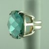 Sterling Silver Sea Green-Blue Stone Ring by Pistachio-328