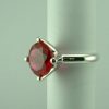 Sterling Silver Red Stone Ring -0
