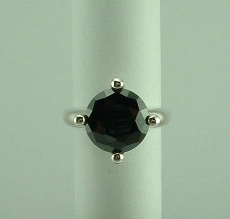 Sterling Silver Black CZ Ring-0
