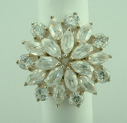 Sterling Silver CZ Ring by Pistachio-0