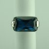 Sterling Silver Blue Crystal Ring By Fiorelli-0