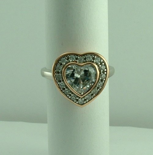 Sterling Silver, CZ Heart ring by Fiorelli-0