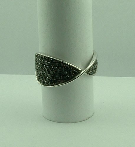 Sterling Silver Black CZ Ring by Fiorelli-0