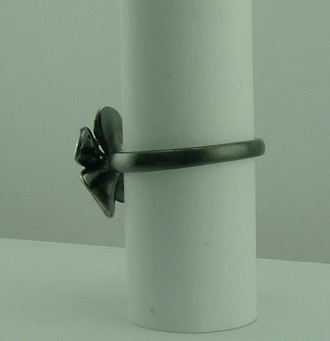 Sterling Silver Flower design CZ Ring-679