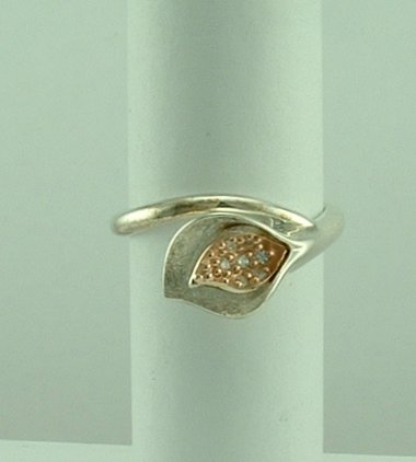 Sterling Silver Lilly CZ set Ring-0
