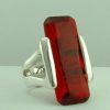 Sterling Silver Red Stone ring by Pistachio-703