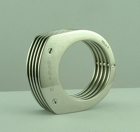 Stainless Steel designer ring by Zoppini-0