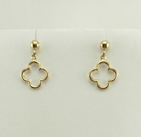 9ct Yellow Gold Dropper Earrings-0