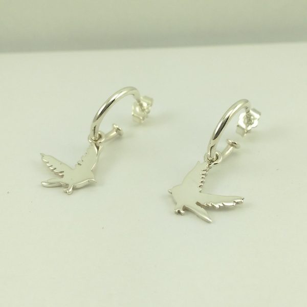 Sterling Silver Greybird Hoop Earrings -822