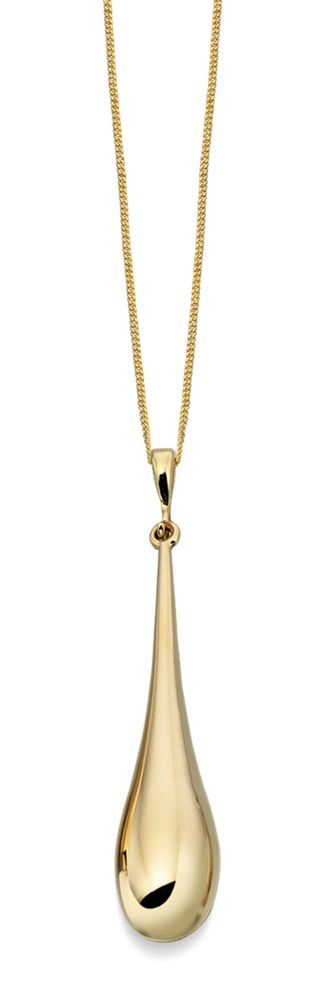 9ct Yellow Gold Bomber Drop Pendant and Chain-940