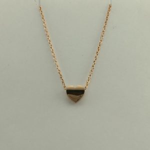 9ct Rose Gold Heart pendant and chain-0