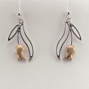 9ct Gold Tulip Design Earrings-0