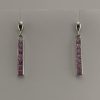9ct White Gold Pink Sapphire Earrings -0