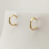 18ct Yellow Gold Freshwater Pearl Hoop Earrings-890