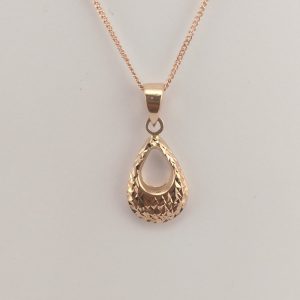 9ct Rose Gold Pendant and Chain-0