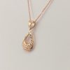 9ct Rose Gold Pendant and Chain-912