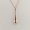 9ct Rose Gold Bomber Drop Pendant on Chain-0