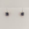 9ct Iolite and Diamond Earrings -973