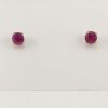 9ct Yellow Gold Ruby Stud Earrings -0