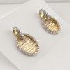 9ct Yellow Gold Diamond set Earrings -1014
