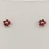 9ct Yellow Gold Ruby Cluster Stud Earrings-0