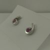 18ct White Gold Pink Sapphire Earrings -1030