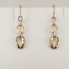 9ct Yellow and White Gold Diamond Earrings-0