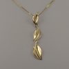 9ct Yellow Gold Triple Leaf Pendant and Chain-0