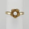 9ct Yellow Gold Freshwater Pearl Flower Design Ring-1193