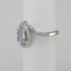 9ct White Gold Aquamarine and Diamond Ring-1180