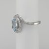 9ct White Gold Aquamarine and Diamond Ring-1180