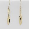 9ct Yellow Gold Twisted long oval Earrings-0