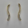 9ct Yellow Gold and Diamond Wavy Design Earrings -1347