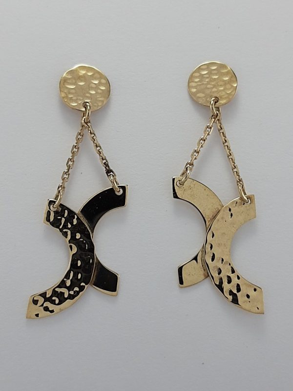 9ct Yellow Gold Handmade Drop Style Earrings-0
