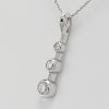 18ct White Gold Diamond Trilogy Pendant on Chain-1380