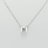 18ct White Gold Diamond Pendant and chain-0