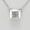 18ct White Gold Diamond Pendant and chain-1386