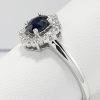 9ct White Gold Sapphire and Diamond Cluster Ring -1239