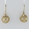 9ct Yellow Gold Diamond and Cultured Pearl Ball Drop Earrings-0